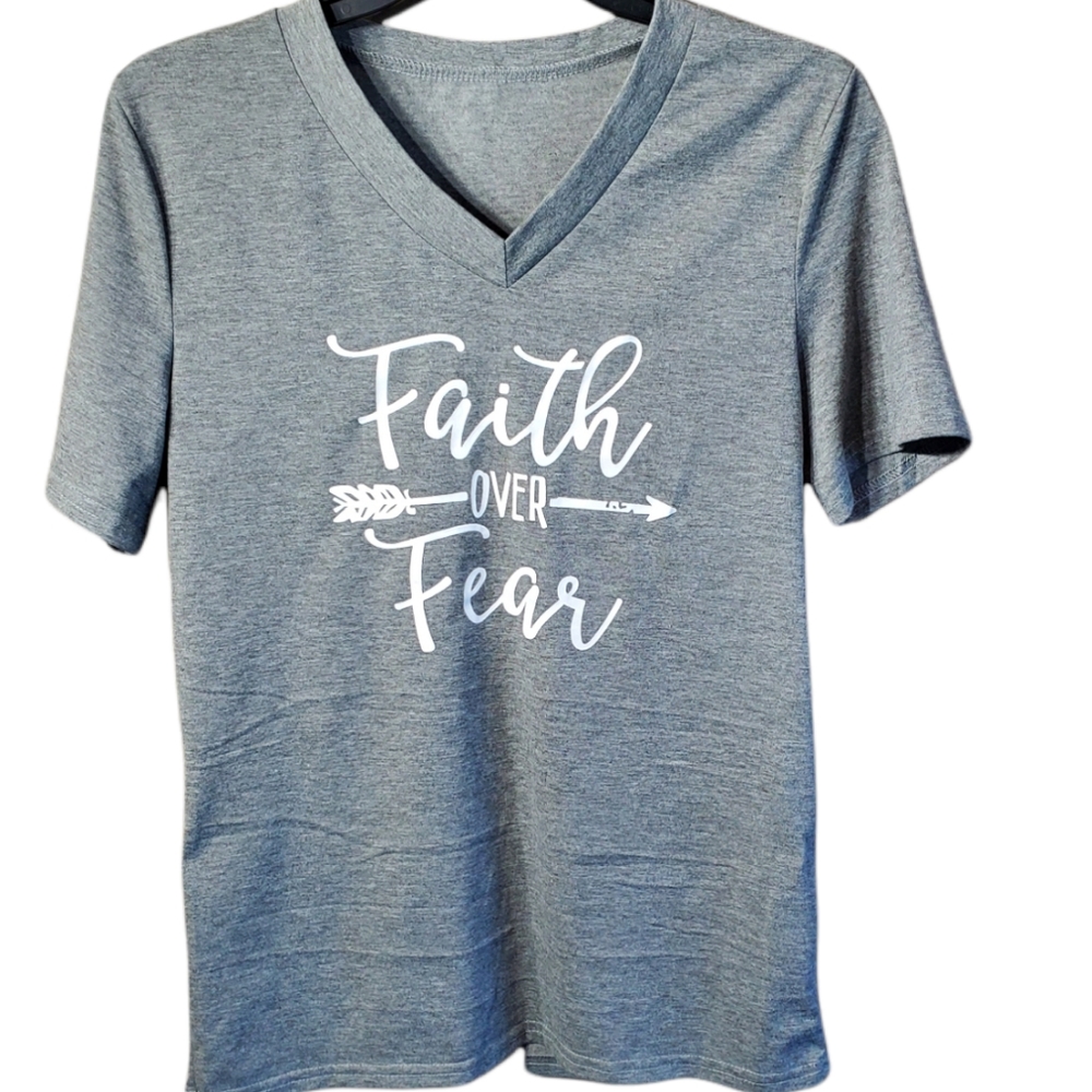 Womens Faith over Fear Shirt S